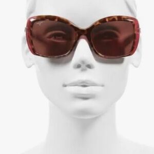 Maui Jim tortoise + raspberry polarized sunglasses